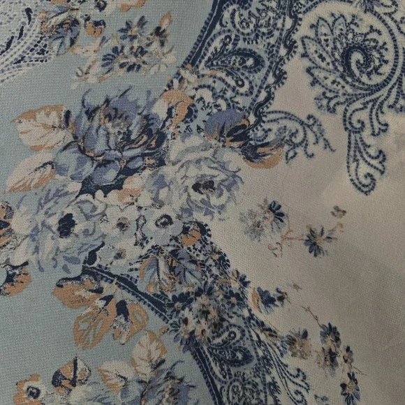 Liberty Love Blue Floral Open-Front Cardigan Women's Small Swim Cover-up - Picture 3 of 9